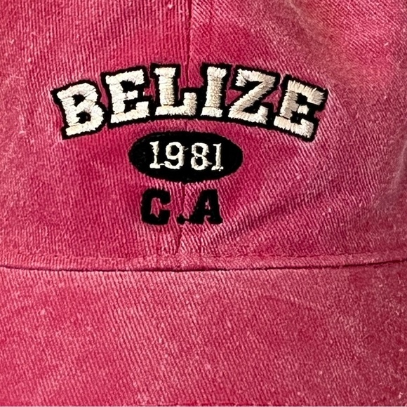 Lucky 7 for Travel Belize 1981 C.A. Pink Adjustable Cotton Ball Cap - Picture 14 of 15